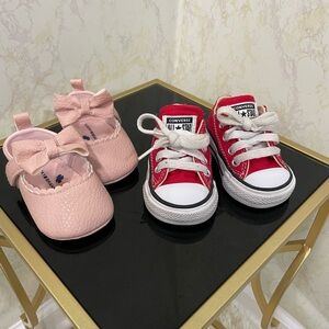 Lucky Brand Pink Shoes and Converse Red Shoes Size 2